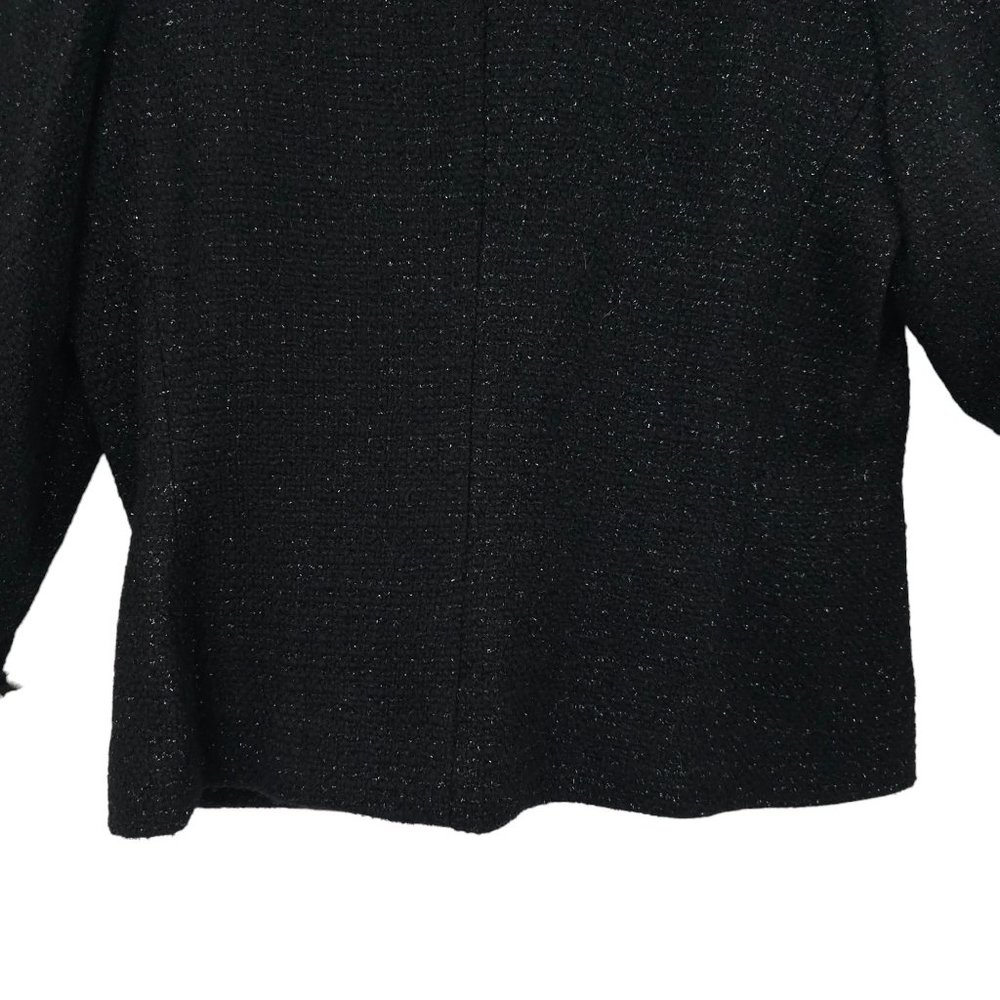 Talbots Grace Fit Wool Blend Snap Front Jacket 10 Shimmer 3/4 Quarter Sleeve NEW - Picture 13 of 15